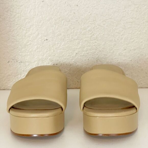 Vince Margo chunky platform block heel leather sandal blonde size 10 - Picture 16 of 16